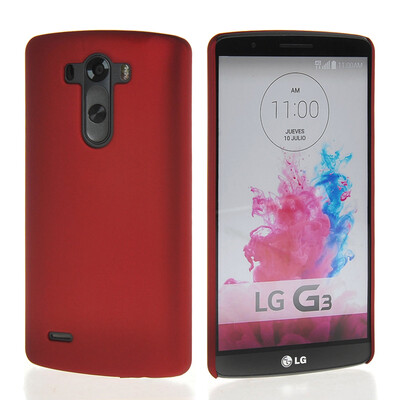 

MOONCASE Hard Rubberized Rubber Coating Devise Back чехол для LG G3 Red