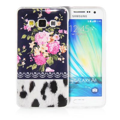 

MOONCASE Flowers Soft Flexible Silicone Gel TPU Skin Shell Back ЧЕХОЛ ДЛЯ Samsung Galaxy A3