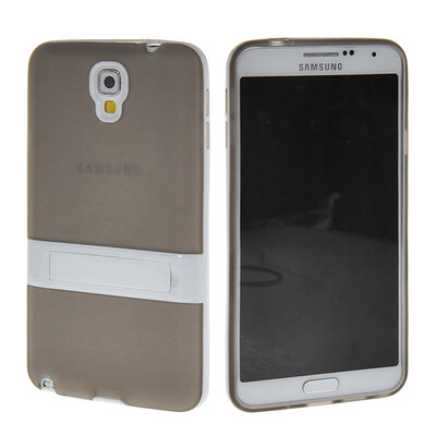 

MOONCASE Мягкие гибкие силиконовый гель ТПУ кожи с Kickstand чехол для Samsung Galaxy Note 3 Neo N7505 Серый