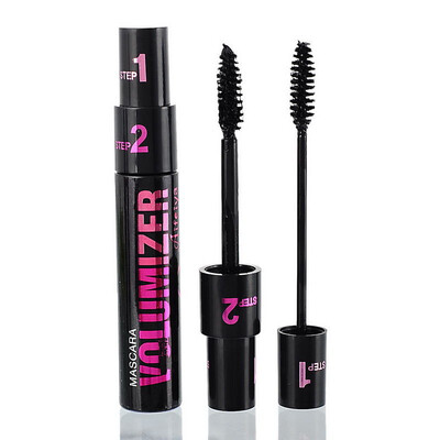 

Black Waterproof 3D Mascara Cosmetic Makeup Curling Lengthening Eyelash 2 Steps
