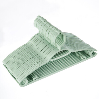

You Mu multi-function plastic non-slip hanger groove drying clothes rack wet&dry clothes hangers green 20