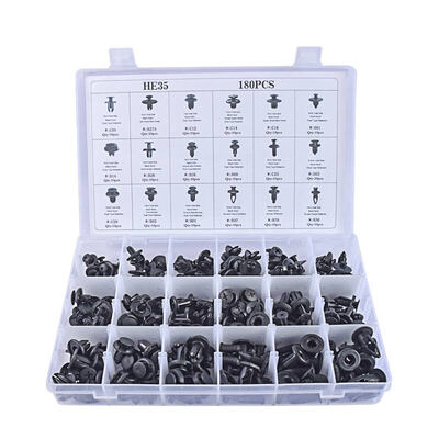 

CNIKESIN HE35 180PCS Нажимные заклепки типа Nylon Крепежные скобы крепления фиксатора для крепления бампера Honda Bumper
