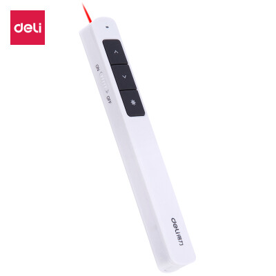 

Deli deli red light 100m laser projection pen PPT flip pen wireless demonstrator white 2808P