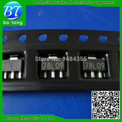 

100PCS free shipping SMD 78L09 9v SOT-89