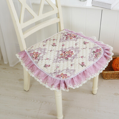 

Yuan Yuan dining chair cushion cushion European style four seasons thick fabric lace seat cushion non-slip dining table chair cushion cover