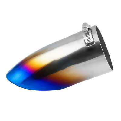 

Ryanstar Universal TSV Stainless Steel 2.2" Exhaust Muffler Chrome Exhuast Pipe Rear Tail Throat Liner