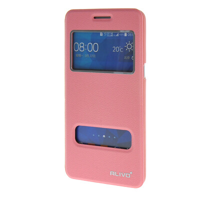 

MOONCASE Samsung Galaxy Grand Prime G5308W G530 чехол Double Window View Leather Flip Bracket Back чехол Cover Pink