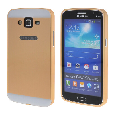 

MOONCASE Galaxy Grand 2 Case 2 IN 1 Hard Bumper insert Back Case Cover for Samsung Galaxy Grand 2 G7106 Gold