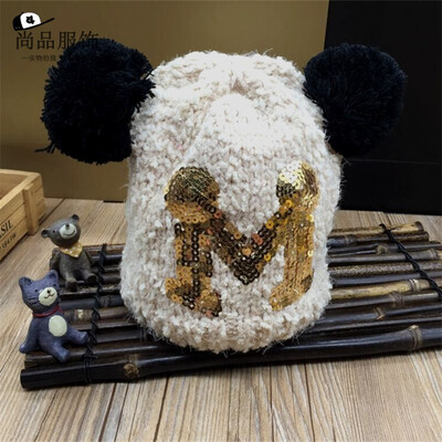 

Buebos Ninos 2015 New Winter Warm Baby Kid Hat Toddler Beanie Cap Soft Crochet Knit Wool Bear Cap - Ear Protect
