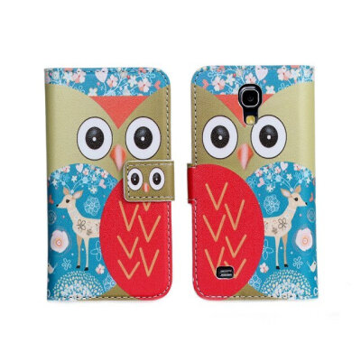 

MOONCASE Cute Owl Style Flip Leather Wallet Card Slot Pouch Stand Back Case Cover For Samsung Galaxy S4 Mini I9190