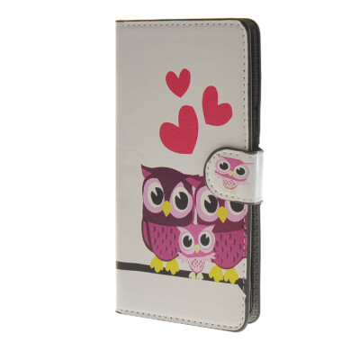 

MOONCASE Owl style Leather Side Flip Wallet Card Slot Stand Pouch Case Cover for Wiko Ridge 4G a14