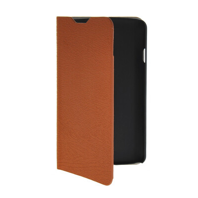 

MOONCASE Slim Leather Side Flip Wallet Card Slot Pouch Stand Shell Back Case Cover for LG F70 Brown