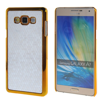 

MOONCASE Galsxy А7 Дело Золото Chrome Шкала фильмы стиль Твердый переплет чехол для Samsung Galsxy A7 белый