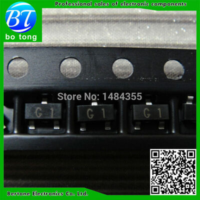 

200PCS New MMBT5551LT1G MMBT5551 2N5551 06A 160V Marking code G1 NPN transistor SOT23
