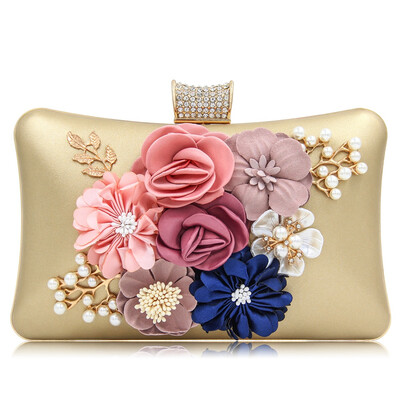 

Milisente Flower Clutches Women Beauty Diamond Female Clutch Lady Wedding Bag