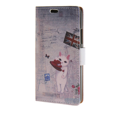 

MOONCASE Postcard Postmark Design Leather Wallet Flip Card Slot Bracket Back чехол для Microsoft Lumia 640 A09