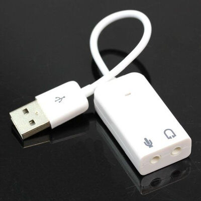 

Huayuan USB External Virtual 71 Channel Audio 3D Sound Card Adapter With Cable for PC Voice Chat Music