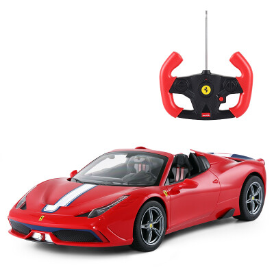 

Starlight boy children&39s toys remote control car Ferrari 458 sports car model built-in rechargeable one-button remote control convertible can drift 74560 red