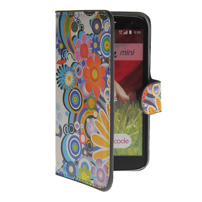

MOONCASE Flower style Leather Side Flip Wallet Card Slot Stand Pouch чехол для LG G2 Mini