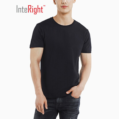 

INTERIGHT short-sleeved T-shirt mens summer new round neck wild basic cotton T-shirt white M