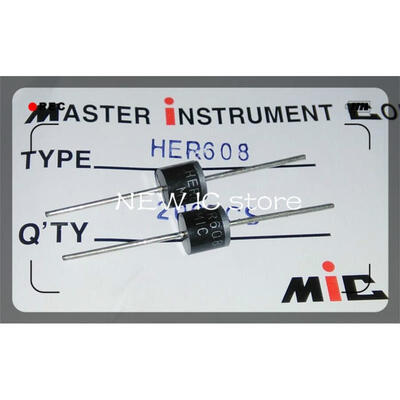 

50PCS HER608 fast recovery diode 6A 1000V DO-27 New spot Quality Assurance
