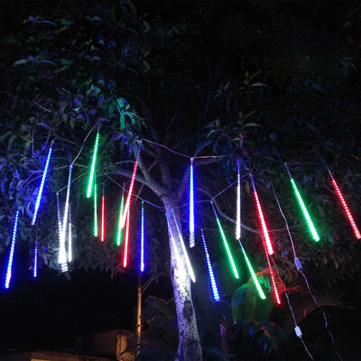 

JULELYS 100-240V Waterproof Holiday Lights 30cm Meteor Shower Rain Tubes LED String Lights Christmas Decorations For Garden Square