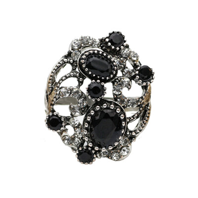 

Поощрение Турецкие женщины Vintage Ring Смола Finger ювелирные изделия Античный цвет Этнические полые цветы Свадебные обручальные