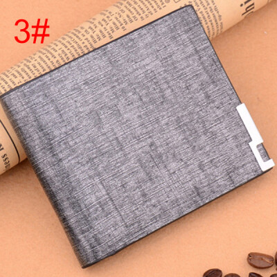 

Fashion Mens Card Bags 2 Fold Soft Short Wallet