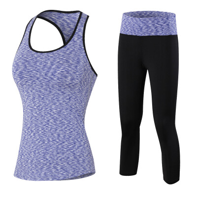 

Hot Logo Custom Running Set Vest Pants Sport Suit For Women