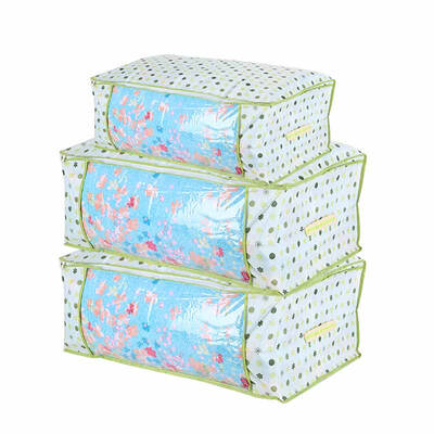 

Youjia storage bag quilt clothes moisture-proof finishing bag clothing moving packing bag luggage bag large cross section 2 large 1 small U-5119-L
