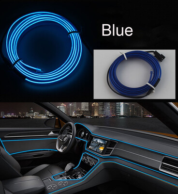 

Автомобиль Styling 5m 12V автомобилей Светодиодные холодные огни Гибкие неоновые электрические лампы EL на автомобильных светодиодных ленточных линиях Декоративные светодиодные прожекторы