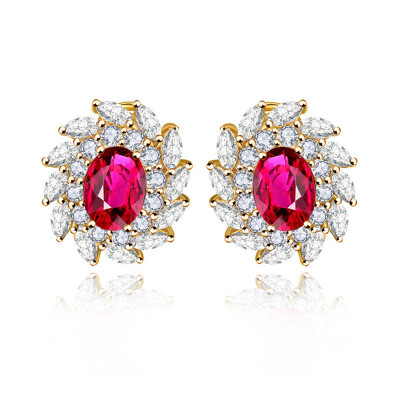 

Aiyaya Elegangt Jewelry Cushion-cut Micro Swiss High Quality Crystal 4 Colors Stud Round Earrings