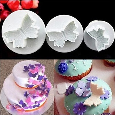

mymei butterfly Fondant Plunger Cutters Sugarcraft Cake Decorating DIY Mold 3PCS
