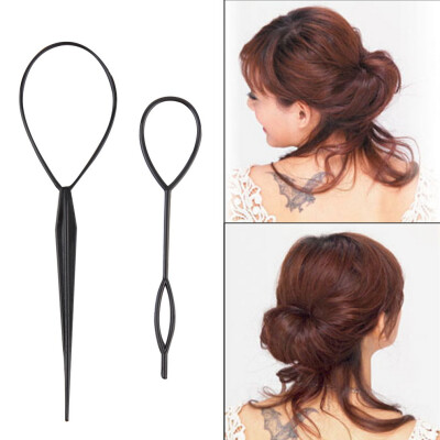 

Ponytail Creator Plastic Loop Styling Tools Black Topsy Pony Tail Hair Braid Black