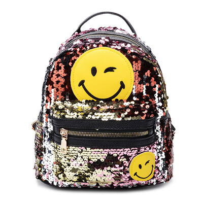 

Women Backpack Sequin Female Scool Backpacks For Teenage Girls PU Leather Bagpack Women Backpack