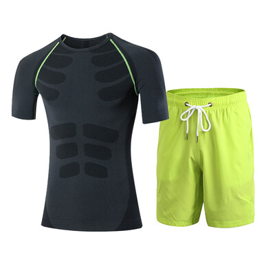 

Running Quick Dry Gym Sportswear T-Shirt Shorts Tracksuit Sets Men Sports Suit