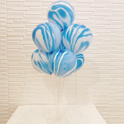 

Jiamo Latex Colored Balloons 12 Inch Round Agate Balloons Wedding Birthday Party Decoration Balloons Blue 50