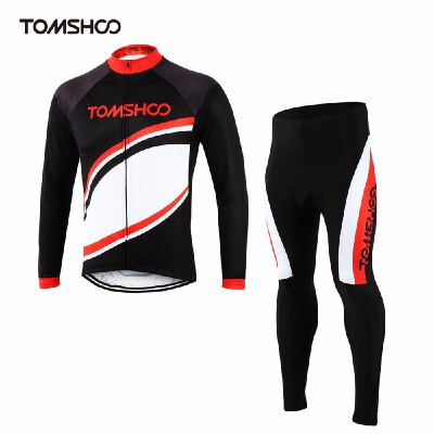 

Romacci TOMSHOO Spring Autumn Men Cycling Clothing Set Sportswear Road Mountain Bicycle Bike Outdoor Full Zip Long Sleeve Cycling