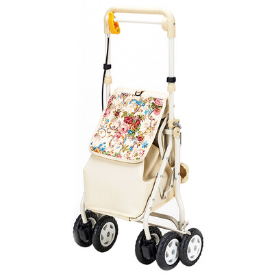 

A Japanese elderly shopping trolley shopping trolley will buy YX-500 white folds