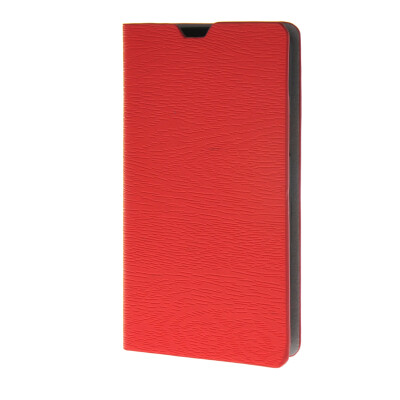 

MOONCASE Leather Side Flip Wallet Card Holder Stand Shell Pouch ЧЕХОЛ ДЛЯ LG Joy H220 Red