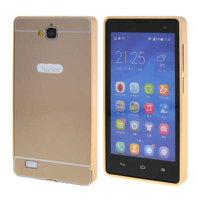 

MOONCASE Huawei 3C Case 2 IN 1 Hard Bumper insert Back Case Cover for Huawei Honor 3C Gold