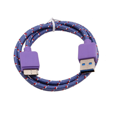 

Purple Woven Fabric For Samsung Galaxy Note 3 USB 30 Data Line Cable Charger