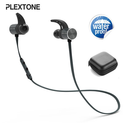 

Plextone BX343 Sport Беспроводная Bluetooth-гарнитура IPX5 Водонепроницаемая батарея с двумя аккумуляторами 8 часов Воспроизведение для iphone huawei xiaomi
