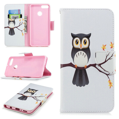 

BEFOSPEY Painting PU LeatherSoft TPU Card Slot Stand Wallet Case For Huawei Y92018593"