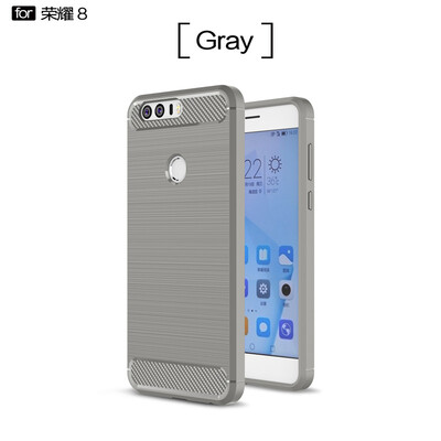 

For Huawei Honor 8 Case Cover Carbon Fiber Brushed Silicone TPU Soft Protective Back Cover Shell Anti Knock Case For honor 8 lite