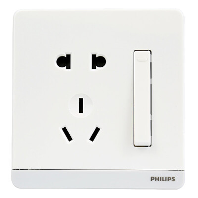 

Philips PHILIPS switch socket fly series 10A five-hole socket with a single control dawn switch white