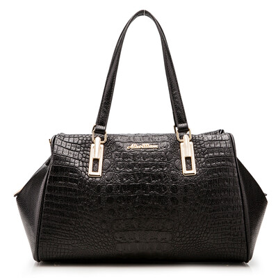 

European&American fashion crocodile handbag shoulder bag women leather handbag tote bag ladies messenger bag black big bag