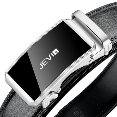 

Extreme JEVI mens belt mens business casual automatic buckle mens belt leather tide mens pants with black JWYD-20180615 Size random delivery