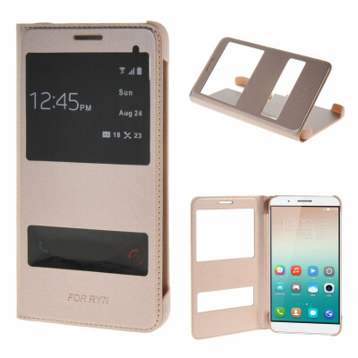 

MOONCASE Huawei Honor 7i ЧЕХОЛ ДЛЯ Premium PU Leather Pouch Flip Gold