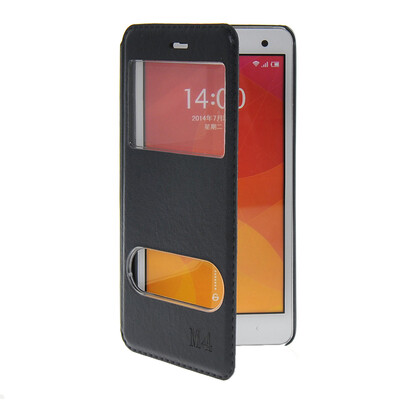 

MOONCASE View Window Leather Side Flip Pouch Stand Shell Back ЧЕХОЛ ДЛЯ XiaoMi Rice MI 4 M4 Sapphire